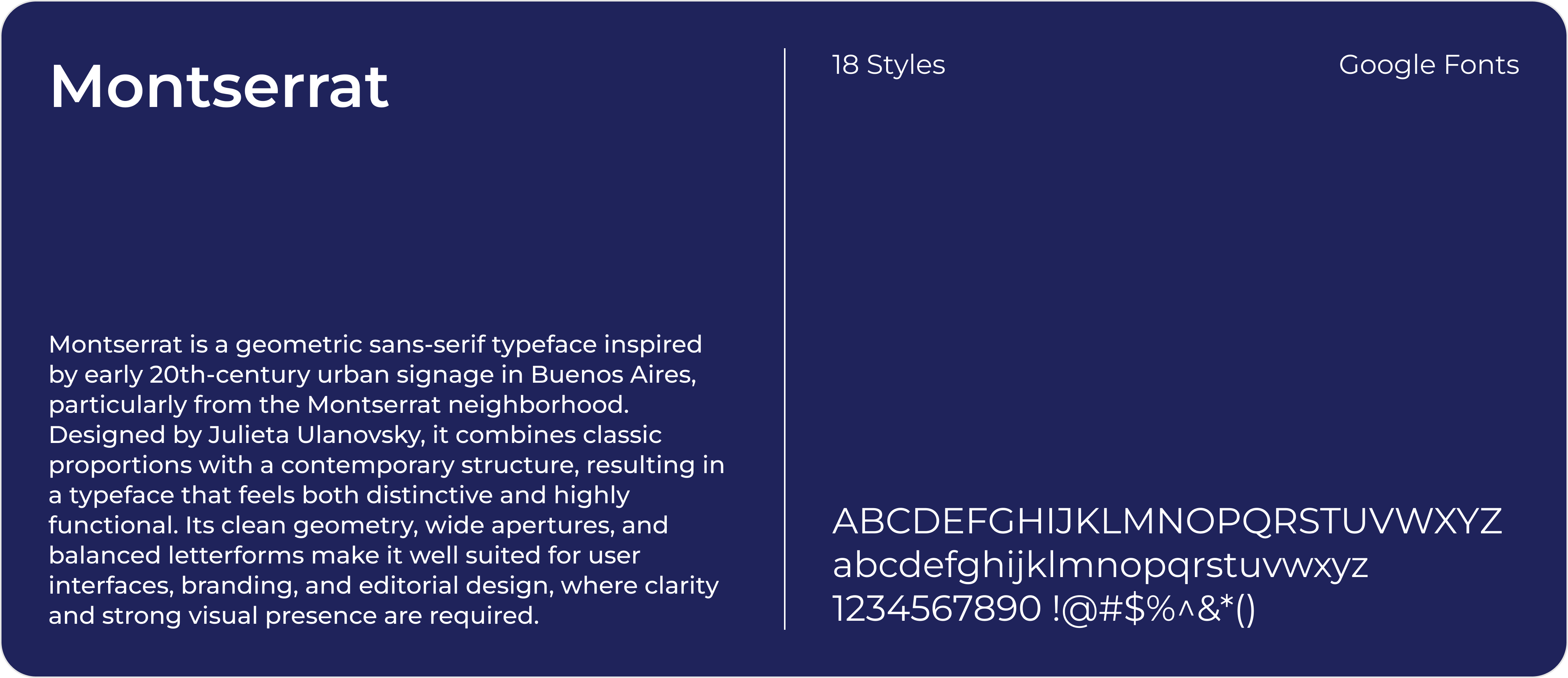 Montserrat typography